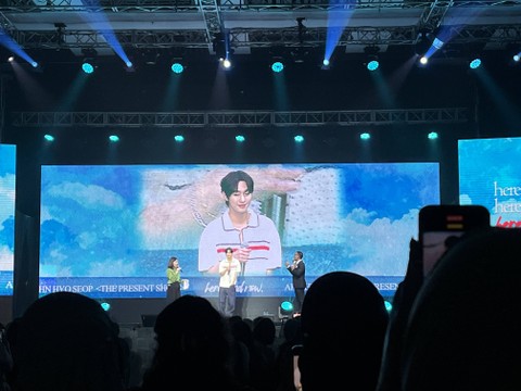 Ahn Hyo Seop saat menggelar Asia Tour 2023 The Present Show di The Kasablanka Hall, Sabtu (9/9/2023). Foto: Nurlaela/kumparan