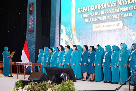Rapat Koordinasi Nasional (Rakornas) TP PKK Tahun 2023 di Hotel Bidakara, Jakarta, Senin (11/9/2023). Foto: Kemendagri RI