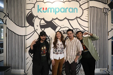 Petualangan Sherina 2, Randy Danistha, Sherina Munaf  Derby Romero dan Ardit Erwhanda saat berkunjung ke kantor kumparan pada Rabu (14/9/2023). Foto: Fitra Andrianto/kumparan