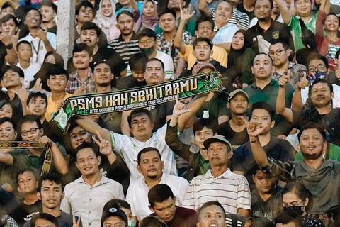 suporter PSMS Medan. Foto: Instagram/@official_psmsmedan