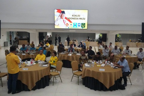 Silaturahmi Tim 8 KIM berlangsung di DPP Golkar Slipi, Jakarta Barat, Rabu (20/9/2023). Foto: Iqbal Firdaus/kumparan