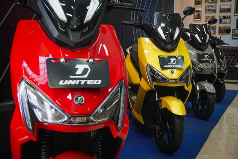 Motor listrik buatan Pabrik United Bike, Bogor, Kamis (21/9/2023). Foto: Iqbal Firdaus/kumparan