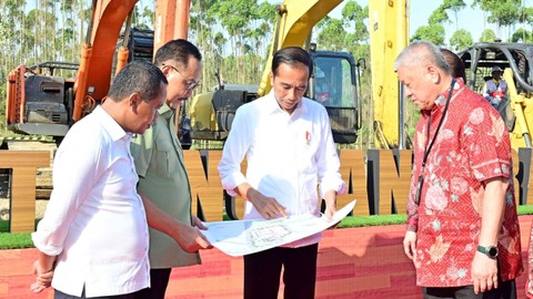 Presiden Joko Widodo pada acara Groundbreaking Hotel Nusantara, Penajam Paser Utara, 21 September 2023.   Foto: Muchlis Jr - Biro Pers Sekretariat Presiden