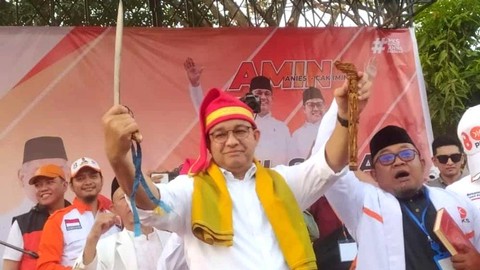 Bacapres dari Koalisi Perubahan untuk Persatuan, Anies Baswedan saat menghadiri acara Apel Siaga Pemenangan PKS Sulsel 2024 di lapangan Emmy Saelan, Jalan Hertasning Kota Makassar, Sulsel, Sabtu (23/9/2023). Foto: Dok. Istimewa