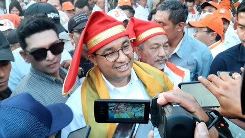 Bacapres dari Koalisi Perubahan untuk Persatuan, Anies Baswedan saat menghadiri acara Apel Siaga Pemenangan PKS Sulsel 2024 di lapangan Emmy Saelan, Jalan Hertasning Kota Makassar, Sulsel, Sabtu (23/9/2023). Foto: Dok. Istimewa