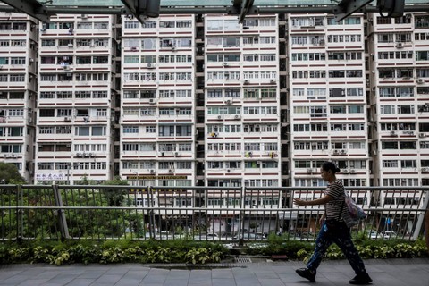 Ilustrasi krisis properti di China. Foto: Isaac Lawrence/AFP