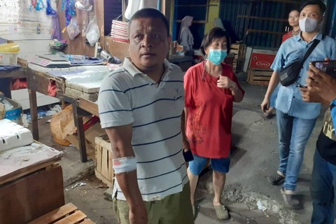 Pedagang di Pasar Kemis, Tangerang, dijarah. Foto: kumparan