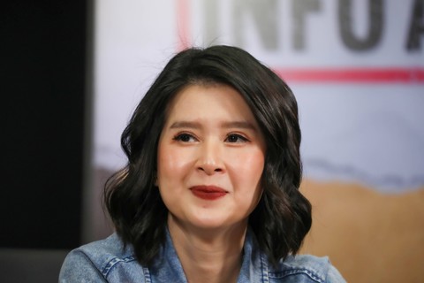 Wakil Ketua Dewan Pembina DPP Partai Solidaritas Indonesia (PSI), Grace Natalie hadir di kumparan Info A1 di Jakarta, Kamis (28/9/2023). Foto: Aditia Noviansyah/kumparan
