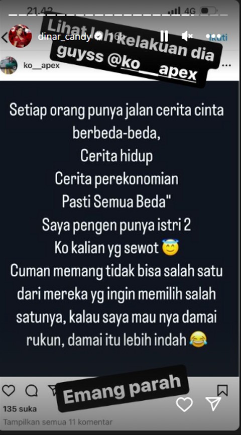 IG Story Dinar Candy