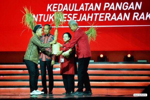 Presiden Jokowi hadiri Rakernas IV PDIP. Foto: Dok. Agus Suparto