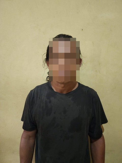 HR (36) Pelaku Pencabulan Terhadap Anaknya Sendiri. Foto: Fajar Bahari