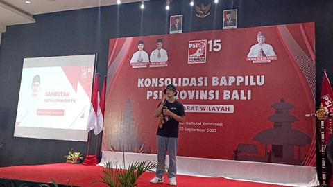 Ketum PSI Kaesang Pangarep hadiri Kopdarwil Bali di Swissbell Rainforest Hotel, Kabupaten Badung, Bali, Sabtu (30/9/2023). Foto: Denita BR Matondang/kumparan