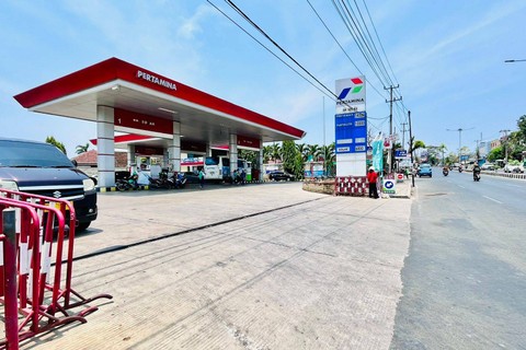 SPBU di Bandar Lampung, Minggu (1/10/2023) | Foto: Roza Hariqo/Lampung Geh