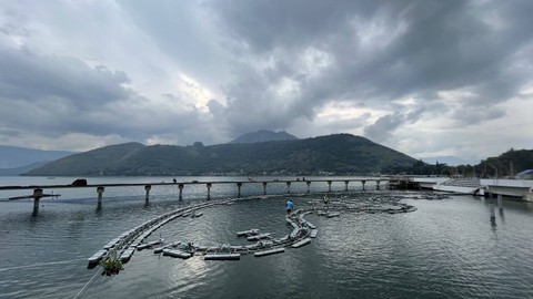 Penataan Waterfront City dan Jembatan Tano Ponggol di Kecamatan Pangururan, Samosir, Sumatera Utara, Kamis (5/10/2023). Foto: Fariza Rizky Ananda/kumparan