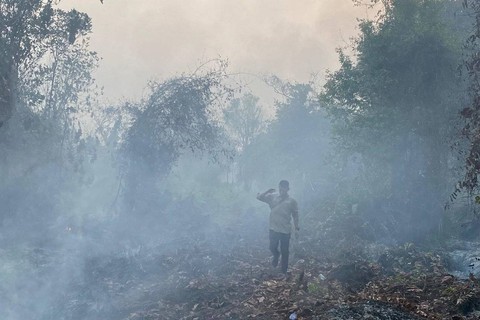 Karhutla di Kecamatan Tambang, Kabupaten Kampar, Riau. Foto: Dok. Istimewa