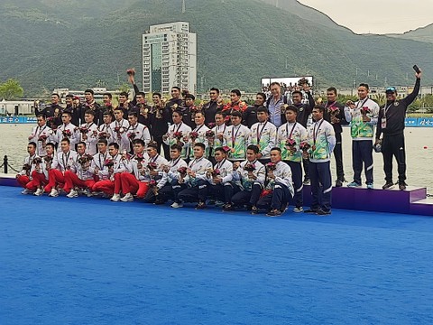 Tim Perahu Naga Indonesia di Asian Games 2022 (2023) Hangzhou. Foto: PB PODSI
