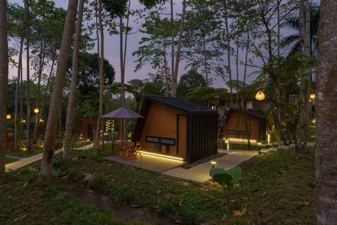 Suasana Bobocabin The Tavia Puncak. Foto: Dok. Bobocabin