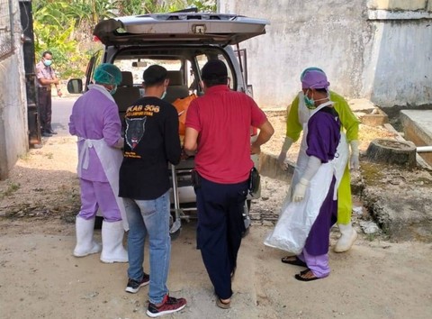 Seorang mayat  ditemukan di Dusun 6 Cahaya Mas, Kecamatan Sungkai Barat, Lampung Utara. | Foto: Dok Polres Lampung Utara