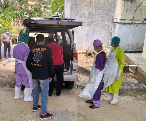 Seorang mayat  ditemukan di Dusun 6 Cahaya Mas, Kecamatan Sungkai Barat, Lampung Utara. | Foto: Dok Polres Lampung Utara