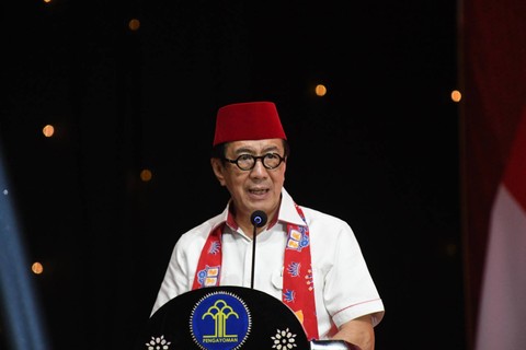 Menkumham saat acara peresmian Kelurahan Sadar Hukum DKI Jakarta. Foto: dok. Kemenkumham
