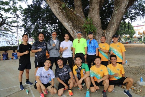 Persiapan Road to Lampung Half Maratjon yang dibuka langsung oleh Sekrataris Daerah (Sekda) Provinsi Lampung. | Foto: Ist