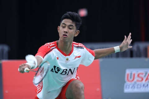 Pebulu tangkis tunggal putra Indonesia, Alwi Farhan. Foto: PBSI