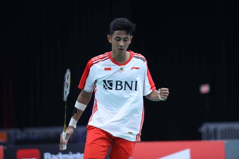 Pebulu tangkis tunggal putra Indonesia, Alwi Farhan. Foto: PBSI