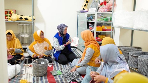 UMKM Kerajinan Rajut Berkah Jaya Tidu binaan BRI.  Foto: Dok BRI