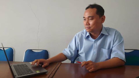Kepala Seksi Kepala Seksi Sumber Daya Air Tanah dan Geologi Dinas PUP ESDM DIY, Michael Yanu Koesumakristi. Foto: Widi RH Pradana/Pandangan Jogja