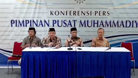 Konferensi pers Pimpinan pusat Muhammadiyah di Gedung Pimpinan Pusat Muhammadiyah, Jakarta, Rabu (11/10/2023). Foto: Fadlan/kumparan