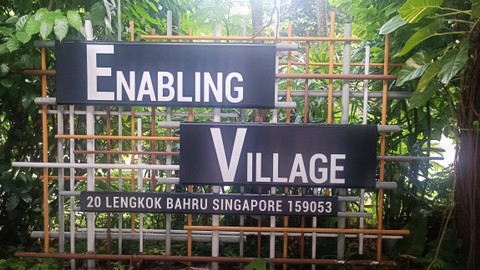 Tempat komunitas inklusif untuk integrasi penyandang disabilitas bernama Enabling Village di Lengkok Bahru, Singapura. Foto: Ghinaa Rahmatika/kumparan