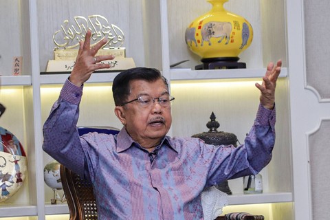 Wakil Presiden ke-10 dan ke-12 RI Jusuf Kalla di program Info A1 kumparan. Foto: Jamal Ramadhan/kumparan