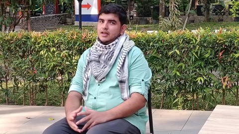 Mohammed Albohisi mahasiswa asal Gaza, Palestina, yang tengah menuntut ilmu di Indonesia. Foto: Arfiansyah Panji/kumparan