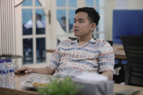 Gibran Rakabuming Raka di kantor kumparan. Foto: Iqbal Firdaus/kumparan