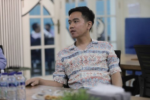 Gibran Rakabuming Raka di kantor kumparan. Foto: Iqbal Firdaus/kumparan