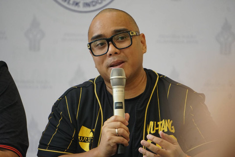 Penyanyi Rapper Indonesia, Igor Saykoji saat Konpers Peluncuran Digital Campaign Hari Sumpah Pemuda di Kantor Kemenpora, Jakarta, Selasa (17/10/2023). Foto: Iqbal Firdaus/kumparan