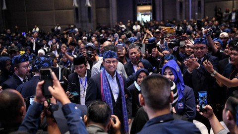 Bacapres Anies Baswedan menghadiri Pelantikan DPW Partai NasDem Banten dan Orientasi Caleg di Novotel, Tangerang, Selasa (17/10/2023). Foto: Dok. Istimewa