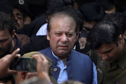 Mantan Perdana Menteri Pakistan Nawaz Sharif. Foto: K.M. Chaudary/AP Photo