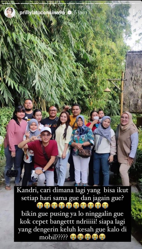 Prilly Latuconsina terpukul sopirnya meninggal. Foto: Instagram @prillylatuconsina96