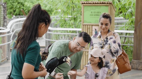 Mazaya sekeluarga jalan-jalan ke Singapura. Mulai dari berinteraksi langsung dengan burung di Bird Paradise hingga cicipi macam-macam es krim di Museum of Ice Cream Singapura. Foto: kumparan