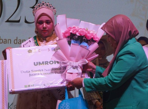 Duta Santri putri terpilih atas nama Norma Hasanatul dari Pondok Pesantren Luhur Malang. Foto-foto: Masruroh/Basra