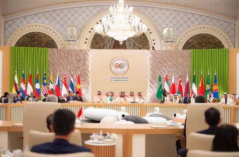 KTT GCC-ASEAN di Riyadh, Jumat 20 Oktober 2023. Foto: Twitter/@KSAmofaEN