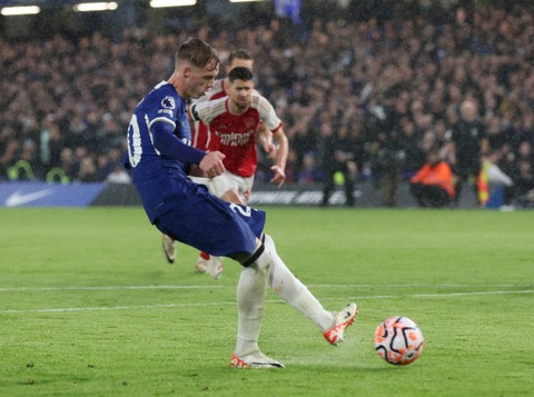 Laga Chelsea vs Arsenal di Liga Inggris. Foto: David Klein/REUTERS