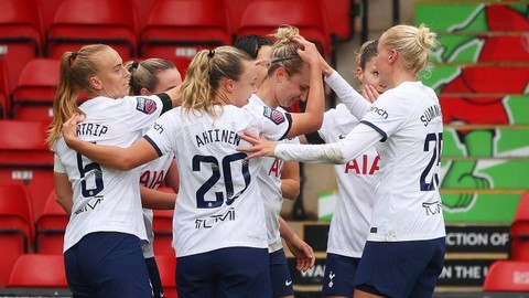 Aston Villa vs Tottenham Hotspur di Liga Inggris Wanita 2023/24   Foto: Instagram/@barclayswsl