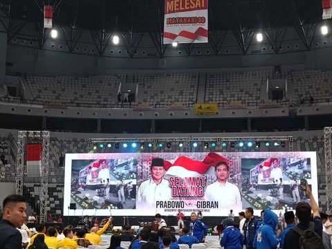 Kondisi Indonesia Arena jelang pendaftaran Prabowo-Gibran ke KPU. Foto: Zamachsyari/kumparan