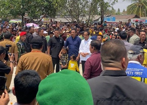Presiden RI Joko Widodo saat mengunjungi Pasar Daerah Rumbia, Lampung Tengah. | Foto: Sinta Yuliana/Lampung Geh