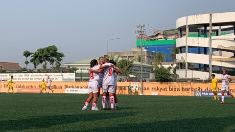 Pertandingan kualifikasi sepak bola wanita PON 2024, Jakarta vs Banten. Foto: Aji Nugrahanto/kumparan