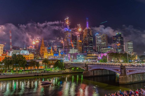 Pesta tahun baru di Melbourne. Foto: trabantos/Shutterstock