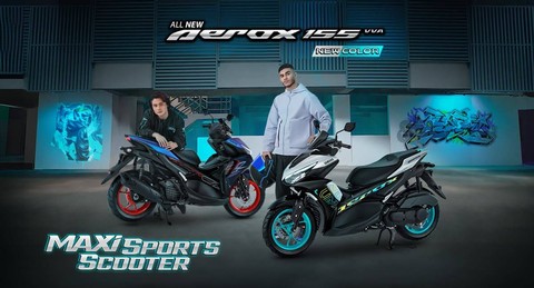 PT Yamaha Indonesia Motor Manufacturing (YIMM) luncurkan Yamaha Aerox 155 dengan pilihan warna baru. Foto: YIMM