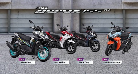 PT Yamaha Indonesia Motor Manufacturing (YIMM) luncurkan Yamaha Aerox 155 dengan pilihan warna baru. Foto: YIMM